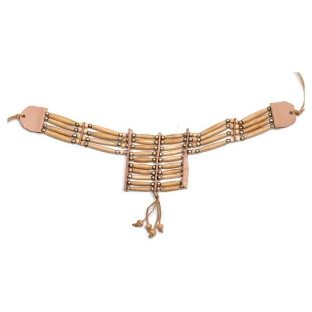 Natural Beige Buffalo Bone Chest Plate Choker Western Indian Style Jewelry New